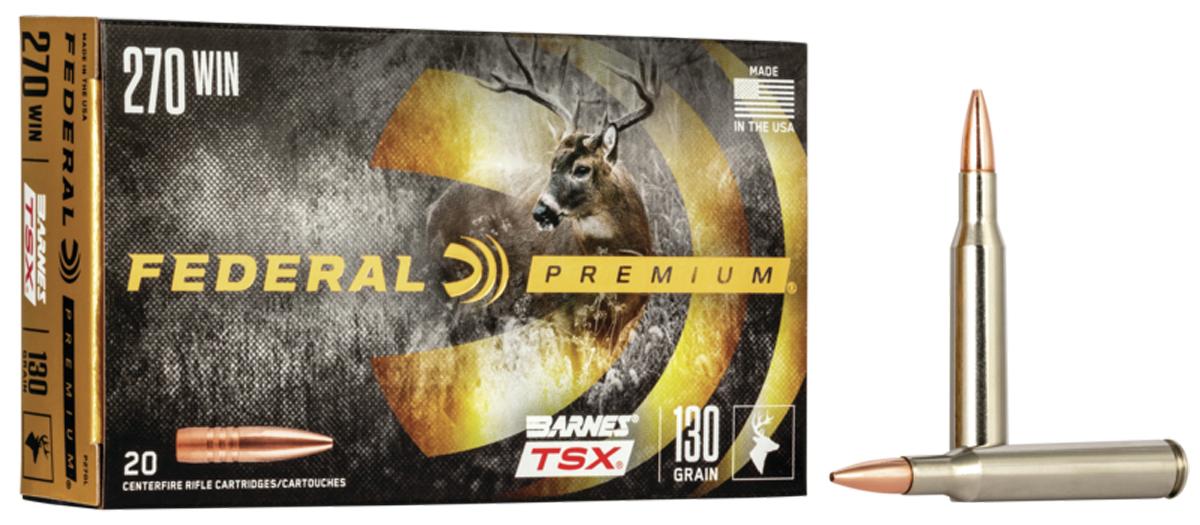 Federal Premium 270 Win 130gr Barnes TSX 20rd - Box or Case