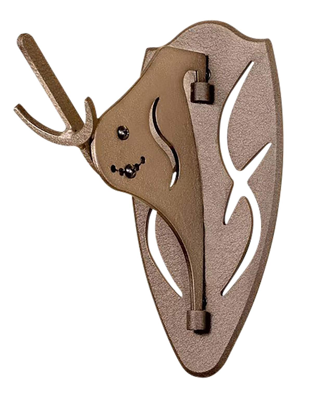 Hunters Specialties Big Hooker Short Arm Brown Steel Skull Mount