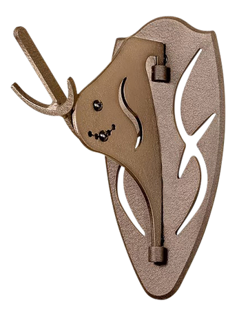 Hunters Specialties Big Hooker Short Arm Brown Steel Skull Mount