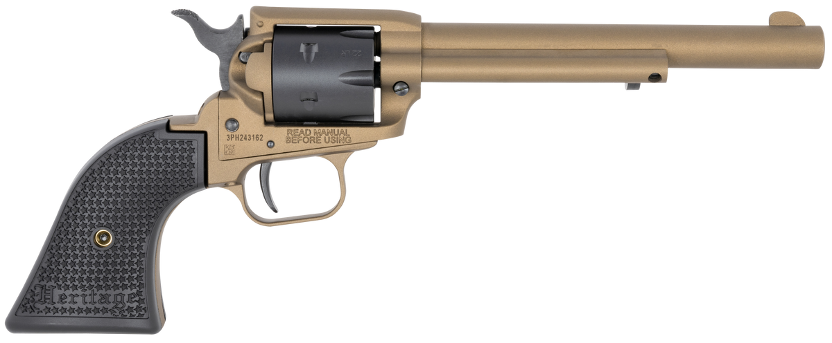Heritage Mfg Rough Rider 22 LR 6.5" 6-Shot SAO Revolver - Burnt Bronze Cerakote