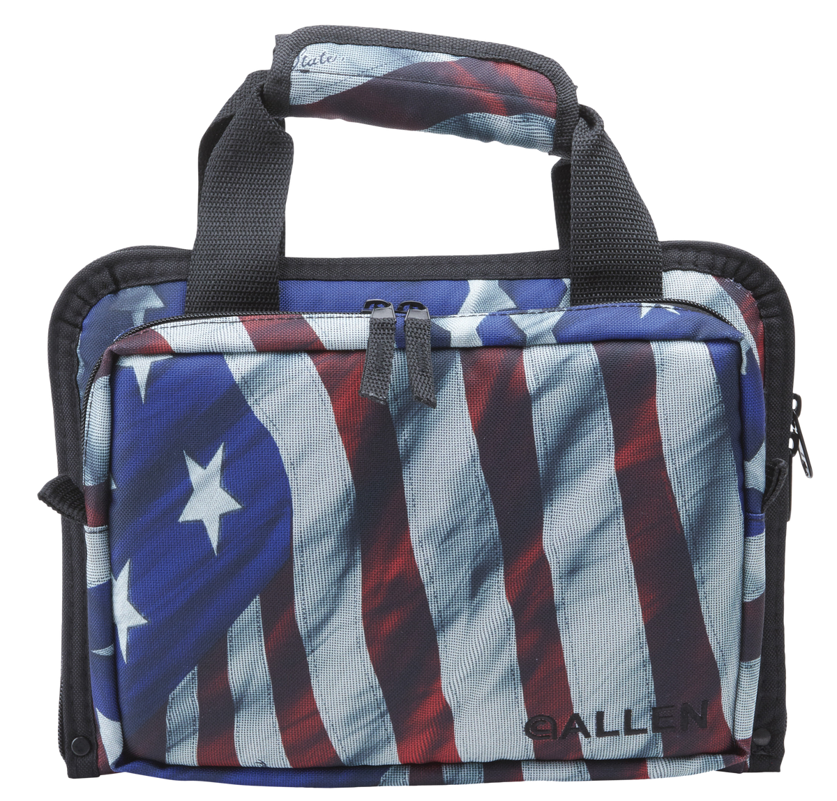 Allen 7609 Victory Duplex Handgun Case Stars & Stripes/Black Endura Holds 2 Handguns