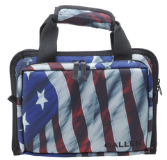 Allen 7609 Victory Duplex Handgun Case Stars & Stripes/Black Endura Holds 2 Handguns