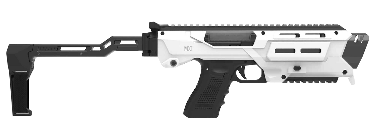 Meta Tactical MX-1 Glock Conversion Kit with Folding Stabilizer - White