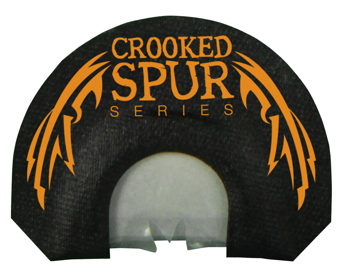 Foxpro Crooked Spur V-Cut Diaphragm Turkey Call 3.5 Prophylactic Reeds Black