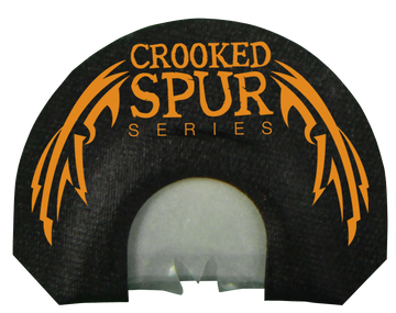 Foxpro Crooked Spur V-Cut Diaphragm Turkey Call 3.5 Prophylactic Reeds Black