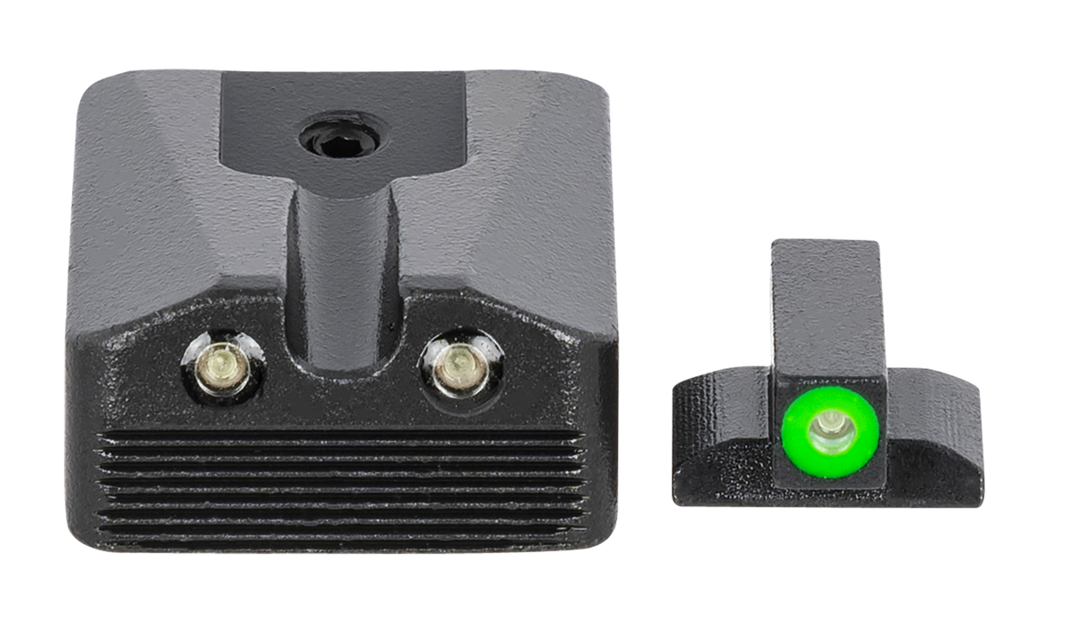 Meprolight Hyper-Bright Tritium Fixed Pistol Sights - Green Outline Front - Kimber 1911 WEDGE