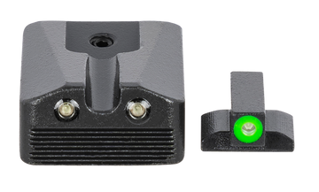 Meprolight Hyper-Bright Tritium Fixed Pistol Sights - Green Outline Front - Kimber 1911 WEDGE