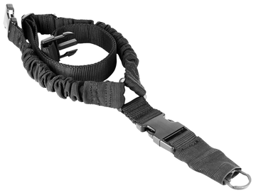 Aim Sports AOPS01B One Point Bungee Sling 1.25" W x 26" L Black Elastic Webbing Rifle