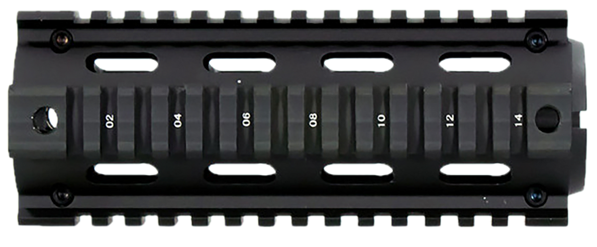 Aim Sports MT021 M4 Carbine Length Quad Rail Handguard 6.5" Black Anodized Aluminum - AR-15, M16, M4
