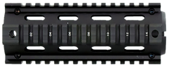Aim Sports MT021 M4 Carbine Length Quad Rail Handguard 6.5" Black Anodized Aluminum - AR-15, M16, M4
