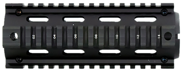 Aim Sports MT021 M4 Carbine Length Quad Rail Handguard 6.5" Black Anodized Aluminum - AR-15, M16, M4