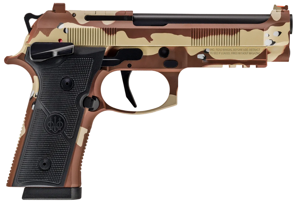 Beretta 92XI Combat 9mm Luger 4.7" 15+1 SAO Pistol - Chocolate Chip Camo Cerakote