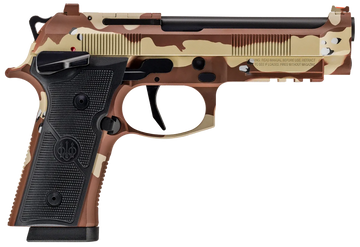 Beretta 92XI Combat 9mm Luger 4.7" 15+1 SAO Pistol - Chocolate Chip Camo Cerakote