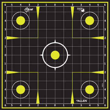 Allen EZ Aim Splash 12"x12" Black/Chartreuse 30-Pack Reactive Paper Target
