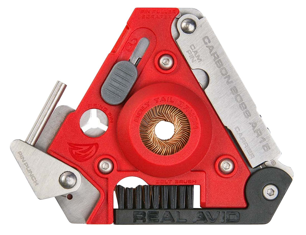Real Avid Carbon Boss AR-15 Carbon Remover Multi-Tool - Bronze/Nylon Bristles with Nylon Case