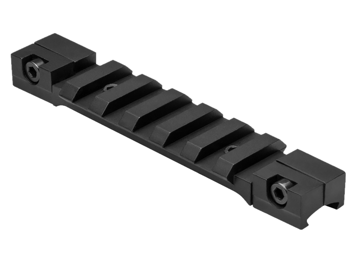 NcSTAR MAD38PS 3/8 Dovetail to Picatinny Adapter Short 3.75" Black Anodized Aluminum