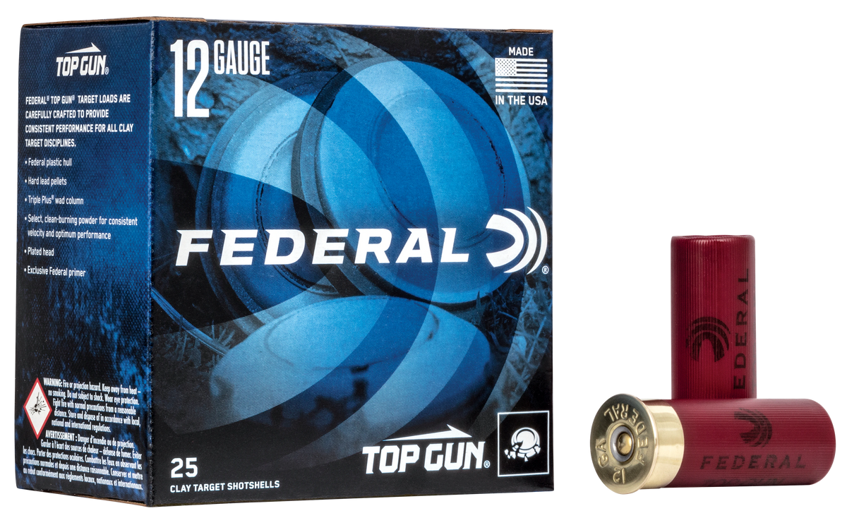 Federal TG128 Top Gun  12Gauge 2.75" 1 1/8oz 8Shot 25 Per Box/10 Case