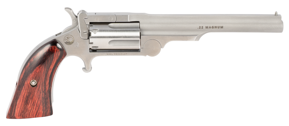 NAA Ranger II 22 WMR 4" 5-Shot SAO Stainless Steel Mini-Revolver