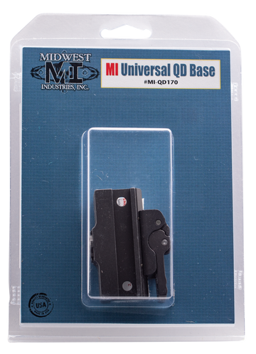 Midwest Industries MIQD170 Universal QD Base 3" Picatinny Rail Black Hardcoat Anodized