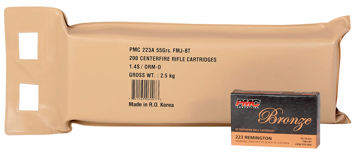 PMC 223ABP Battle Pack 223 Rem 55 gr Full Metal Jacket Boat Tail (FMJBT) - Box or Case