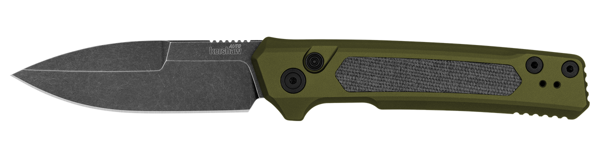 Kershaw Launch 22 7205 3.45" Folding Spear Point Plain CPM MagnaCut OD Green Aluminum/Micarta