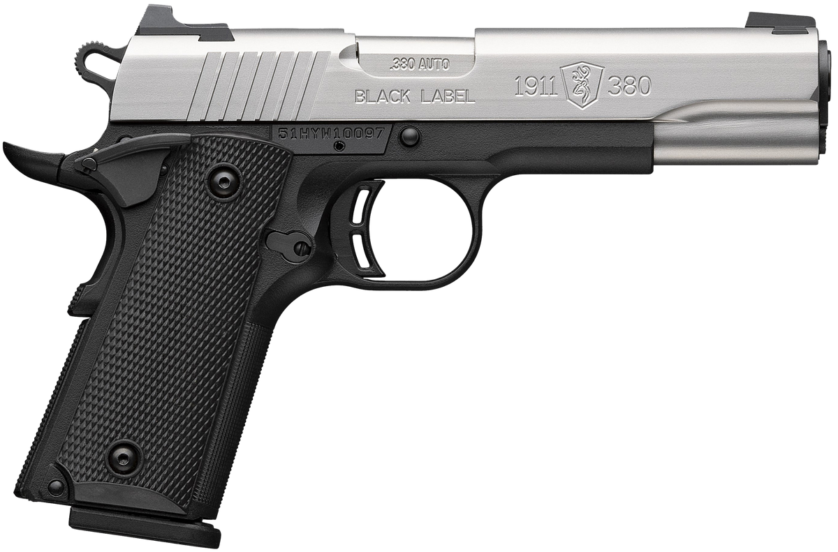 Browning 1911-380 Black Label Full Size .380 ACP 4.25" 8+1 Semi-Auto Pistol