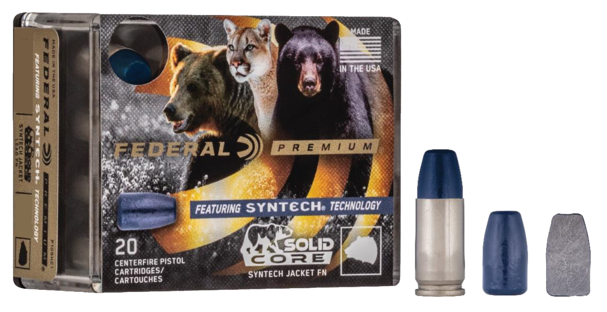 Federal Premium Solid Core 40 S&W 200gr Synthetic Flat Nose 20rd - Box or Case