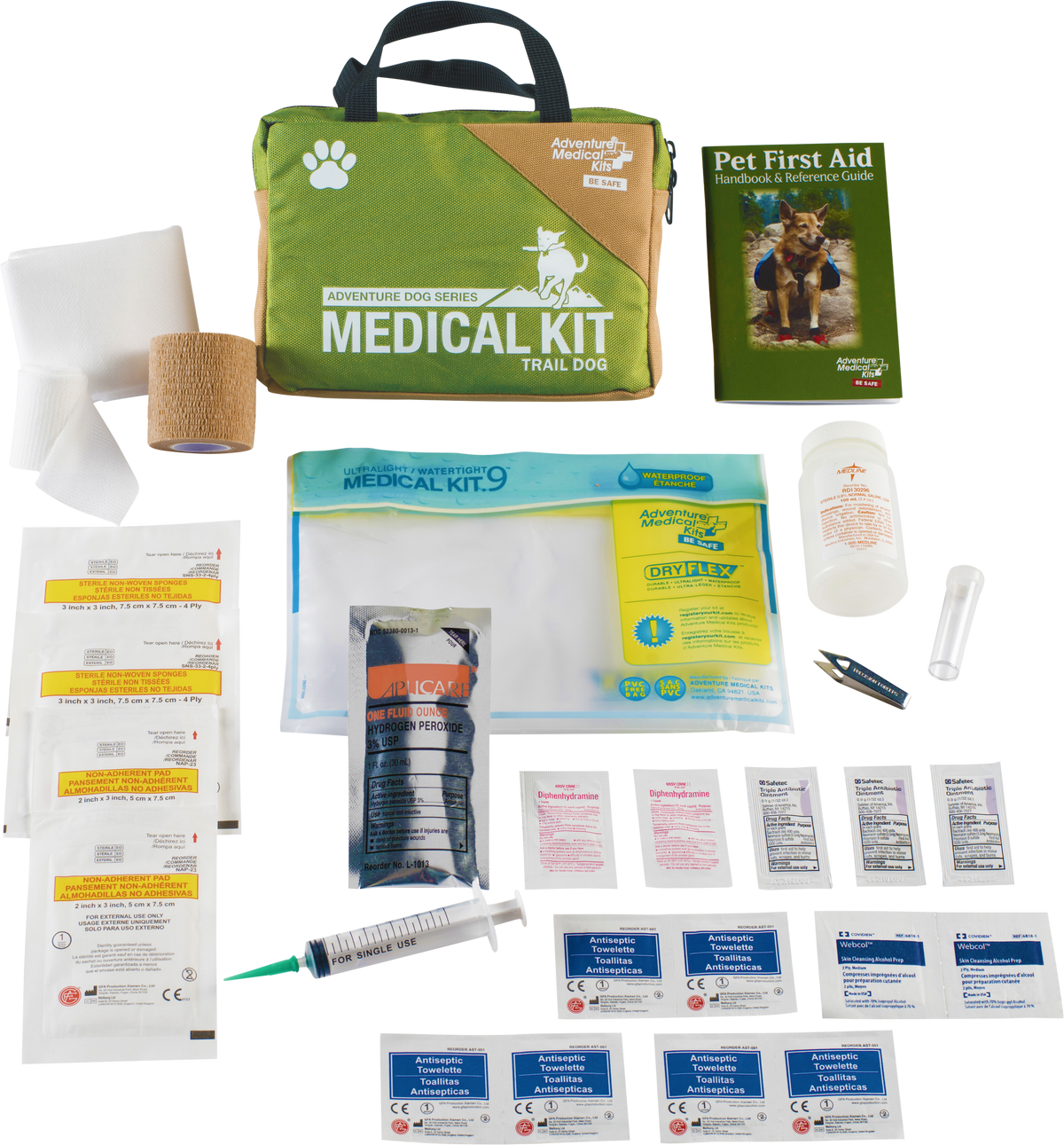 Adventure Medical Kits Trail Dog Medical Kit - Pet First Aid Kit - Green