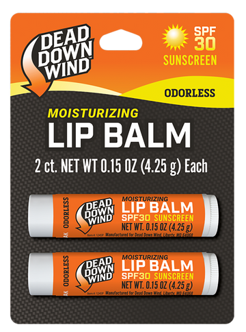 Dead Down Wind Lip Balm SPF 30 Unscented 0.15 oz 2-Pack