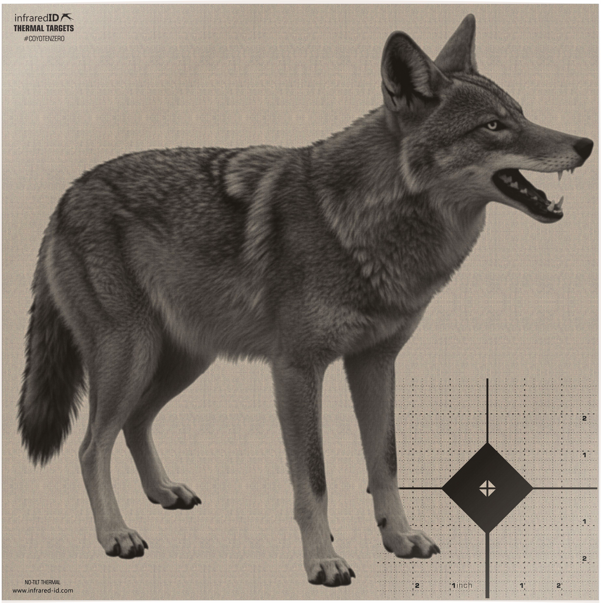 Reshet Graf Coyote Zero Infrared Thermal Coyote Silhouette Target Kit 12.4 in 1+50