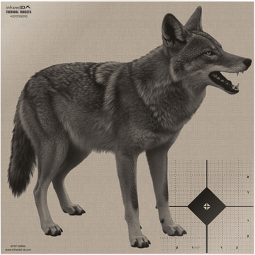 Reshet Graf Coyote Zero Infrared Thermal Coyote Silhouette Target Kit 12.4 in 1+50