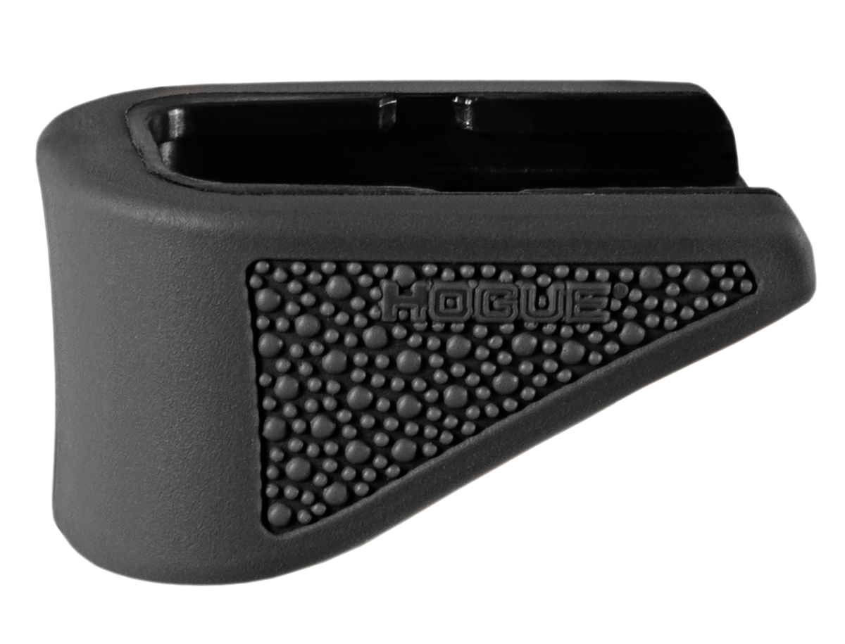 Hogue 18220 Grip Extension Base Pad - Glock 42 6-Rd Magazine - Black Overmolded Rubber