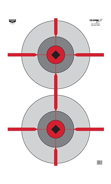 Birchwood Casey EZE-Scorer Double Bullseye Paper Target 23" x 35" 100 Per Pack