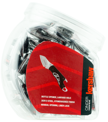 Kershaw Cinder 1.4" Folding Keychain Knife 36pc Display Kit