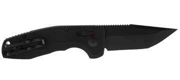 S.O.G SOG-TAC AU Compact 2.94" Folding Automatic Tanto Plain Cryo D2 Steel Black TiNi Aluminum Handle