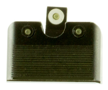 TruGlo TG231G2MW Tritium Pro Night Sight Set for Glock MOS - High Mount, Green Tritium White Outline Front / Green Rear, Black Nitride