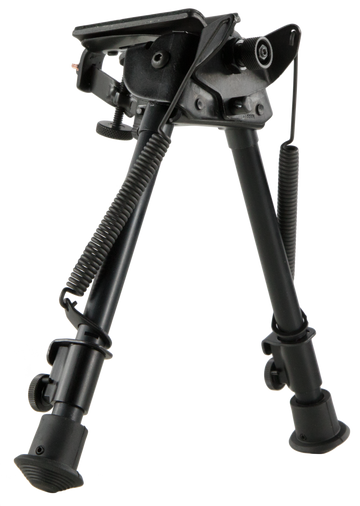 Harris S-L Series S Model L Swivel Bipod 9-13" Sling Swivel Stud Rubber Feet - Black Anodized Steel/Aluminum