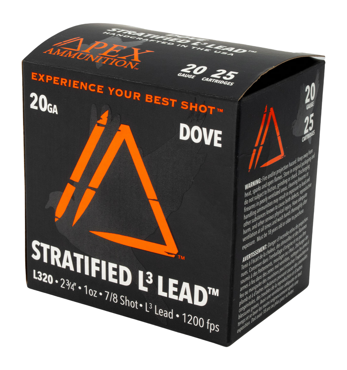 Apex Ammunition Element Dove Stratified 20 Gauge 2.75" 1 oz #7/#8 Shot - Box or Case