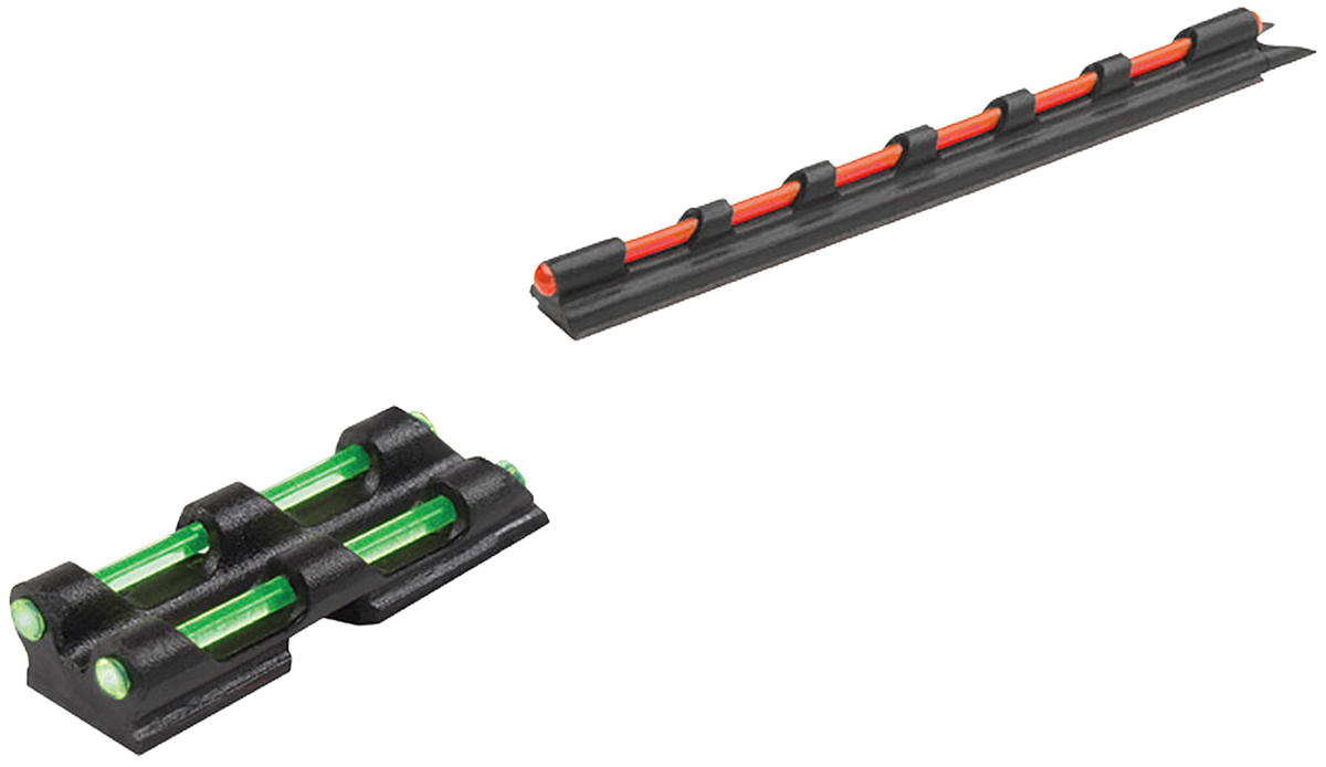TruGlo Gobble-Dot TG94 Universal Shotgun Sights Green/Red Fiber Optic Front/Rear Set - Black