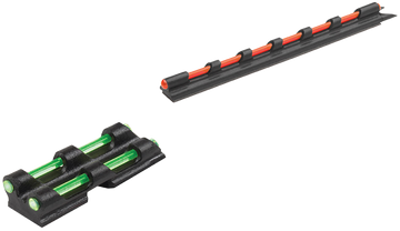 TruGlo Gobble-Dot TG94 Universal Shotgun Sights Green/Red Fiber Optic Front/Rear Set - Black