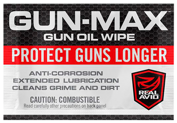 Real Avid Gun-Max Gun Oil Wipes 25-Pack - Lubricates & Protects Against Corrosion