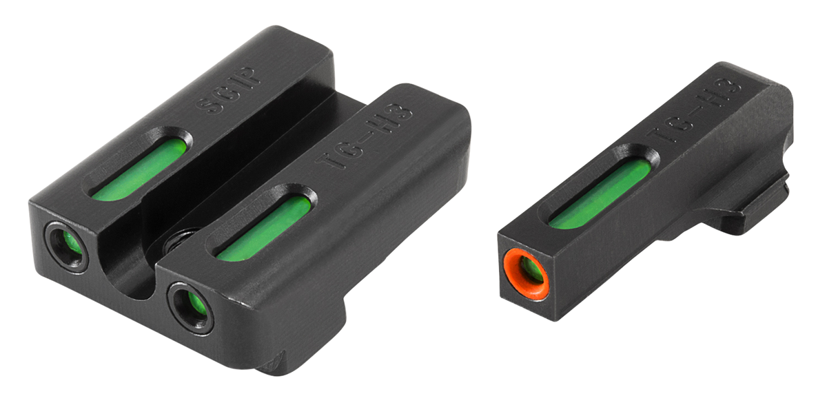 TruGlo TFX Pro Sig Sauer P-Series #6 Front/#8 Rear Tritium Fiber Optic Sight Set - Black Nitride