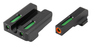 TruGlo TFX Pro Sig Sauer P-Series #6 Front/#8 Rear Tritium Fiber Optic Sight Set - Black Nitride