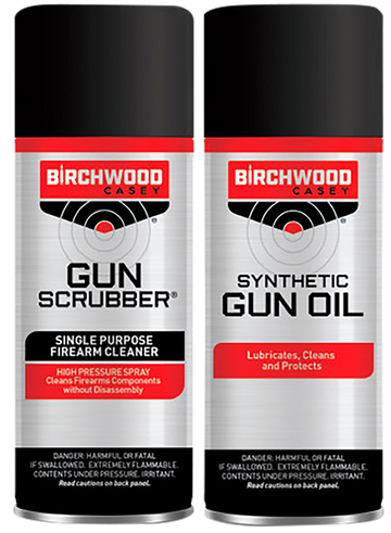 Birchwood Casey Gun Scrubber & Synthetic Gun Oil Combo 1.25 oz Aerosol 2 Pack