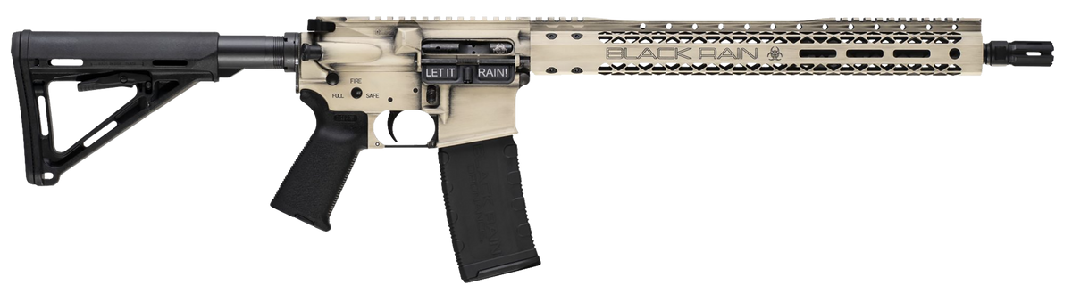 Black Rain Ordnance Spec 15+ We The People 5.56x45mm NATO 16" 30+1 Semi-Auto AR-15 Rifle - Light Sand Battleworn