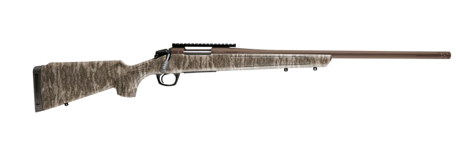 CVA Cascade XT 7mm PRC 24" 2+1 Bolt-Action Rifle - Midnight Bronze Cerakote - Mossy Oak Bottomland