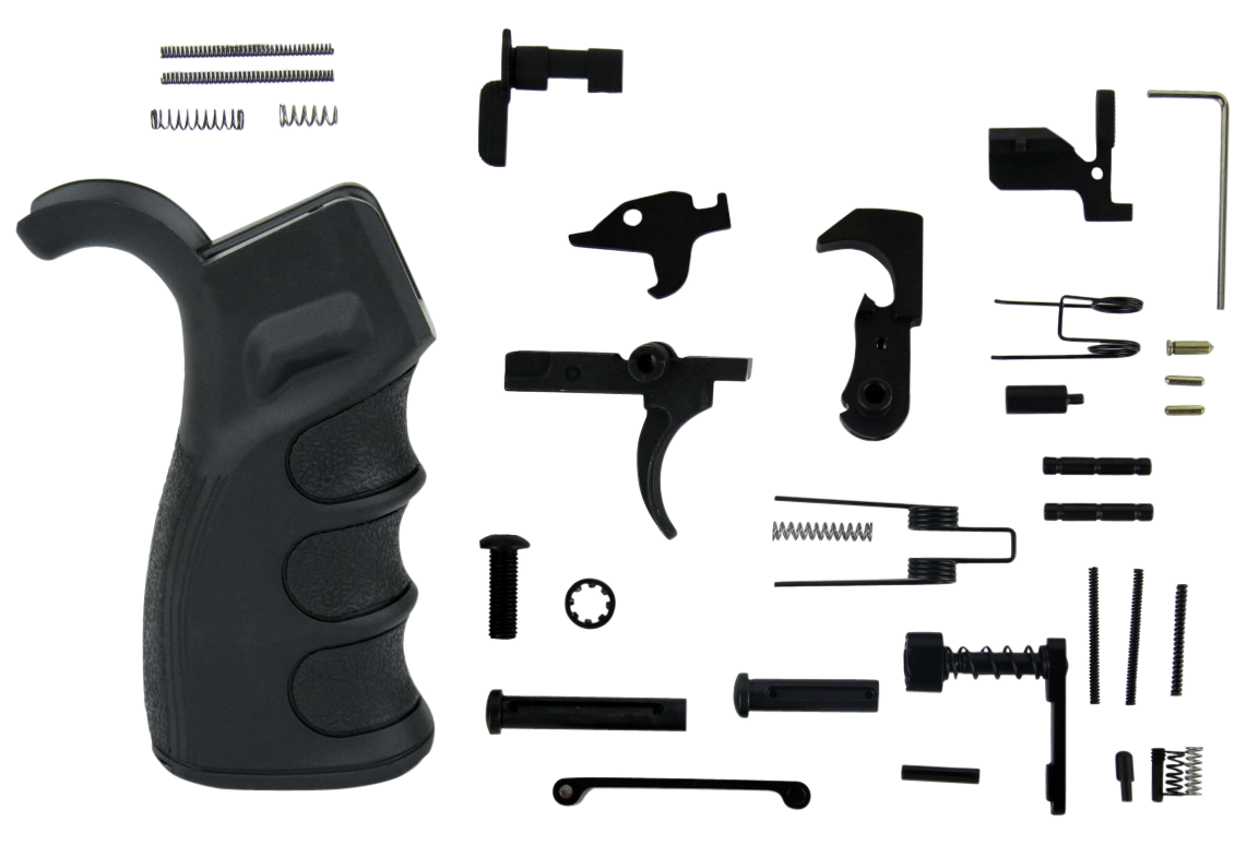 TacFire LPK02USAB Lower Parts Kit AR-15 Black PGAR-B Grip