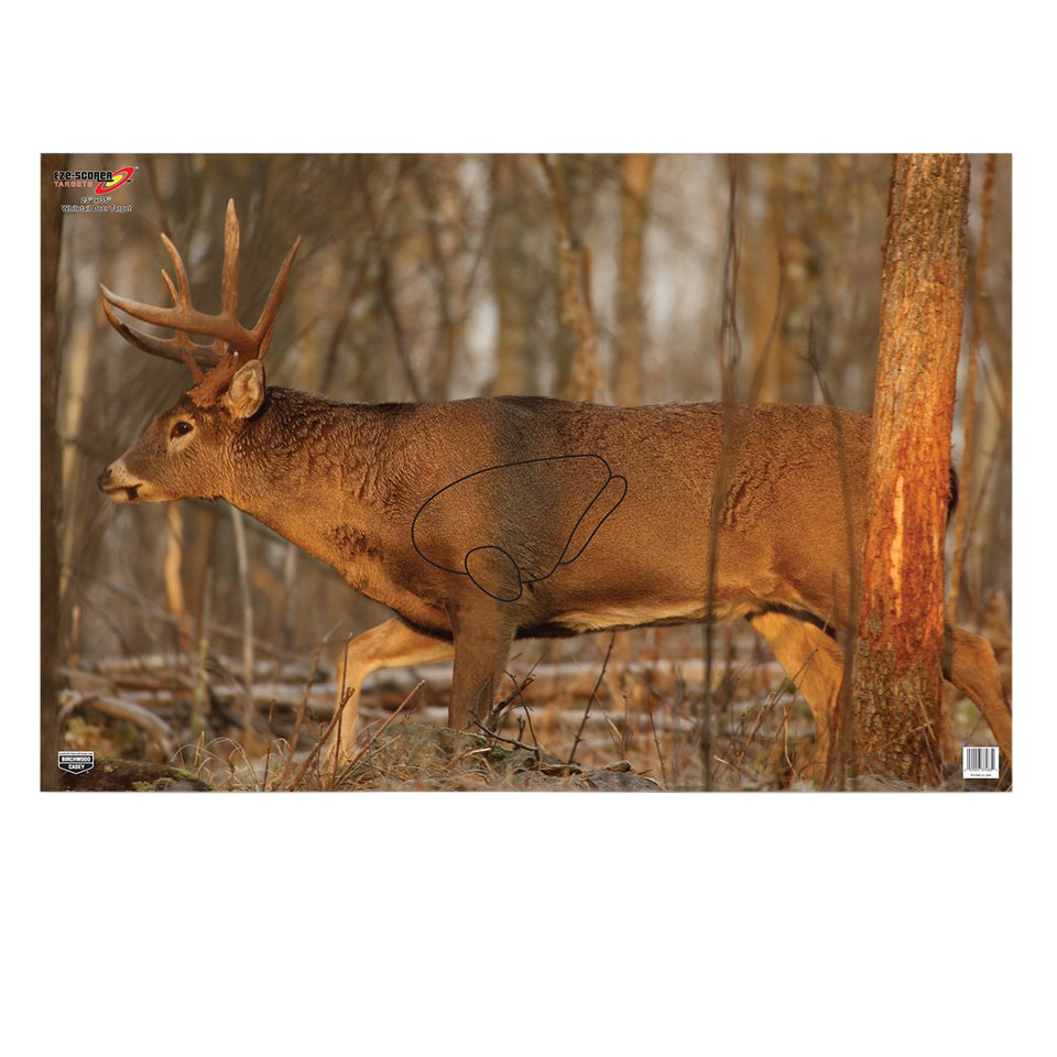 Birchwood Casey EZE-Scorer Whitetail Deer Paper Hanging Target 23" x 35" Multi-Color 2-Pack