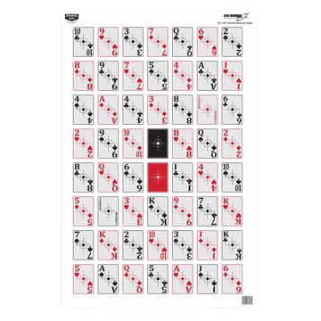 Birchwood Casey 37026 EZE-Scorer 52-Card Shoot-Up Paper Hanging Target 23" x 35" Multi-Color 5 Pack
