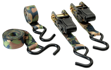 HME RS4PK Camouflage Ratchet Tie Down Straps 1" x 8' 4-Pack